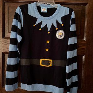 Boys Manchester City Holiday Sweater - Jumper- Looks brand new